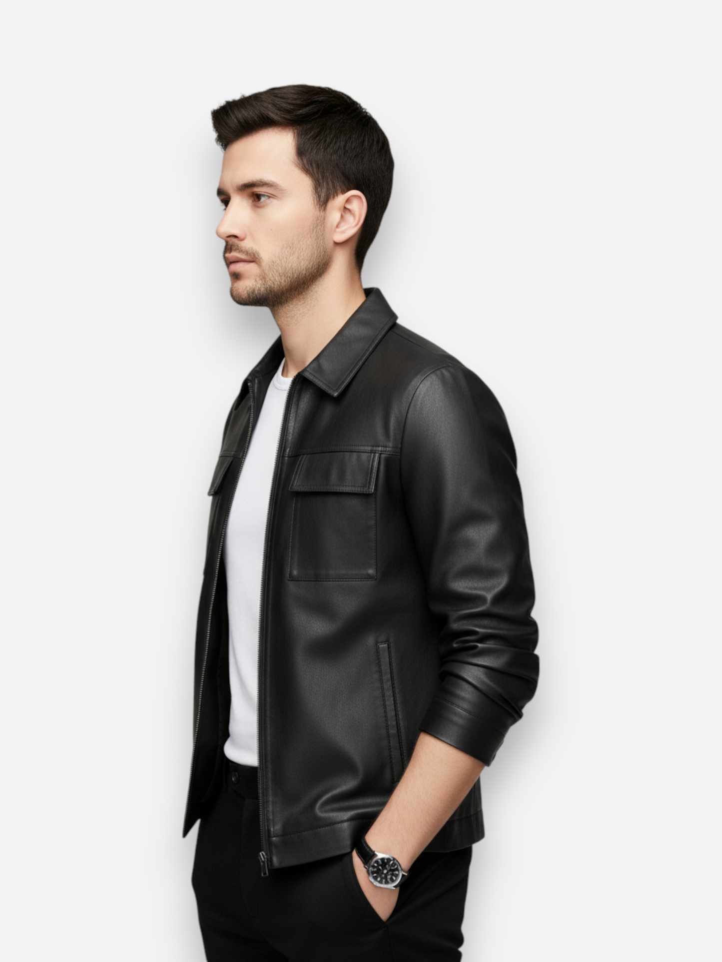 The Heritage Pilot Faux Leather Jacket