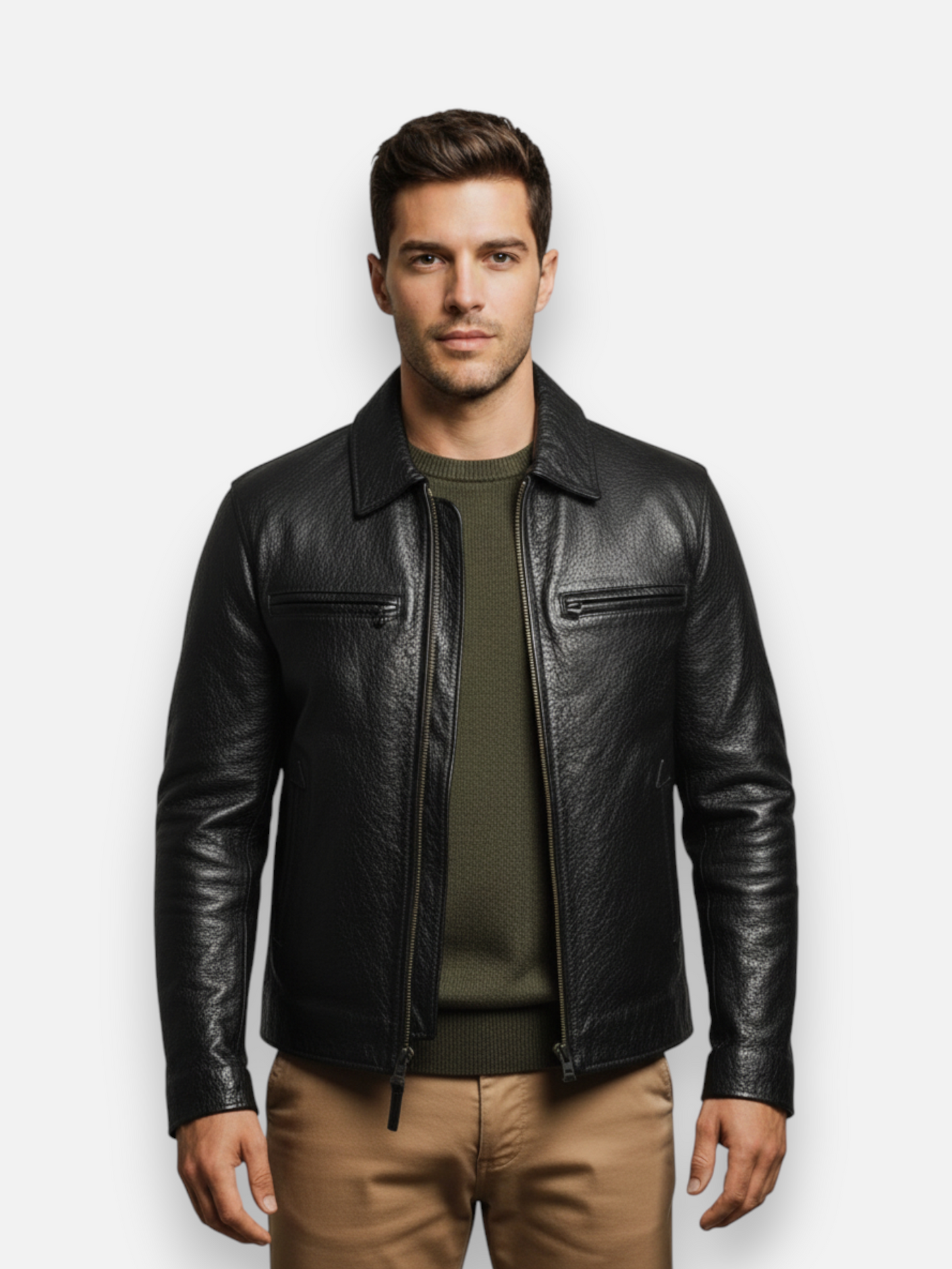 The 'Garrison' Full-Grain Leather Jacket