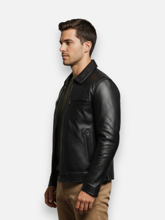 The 'Garrison' Full-Grain Leather Jacket