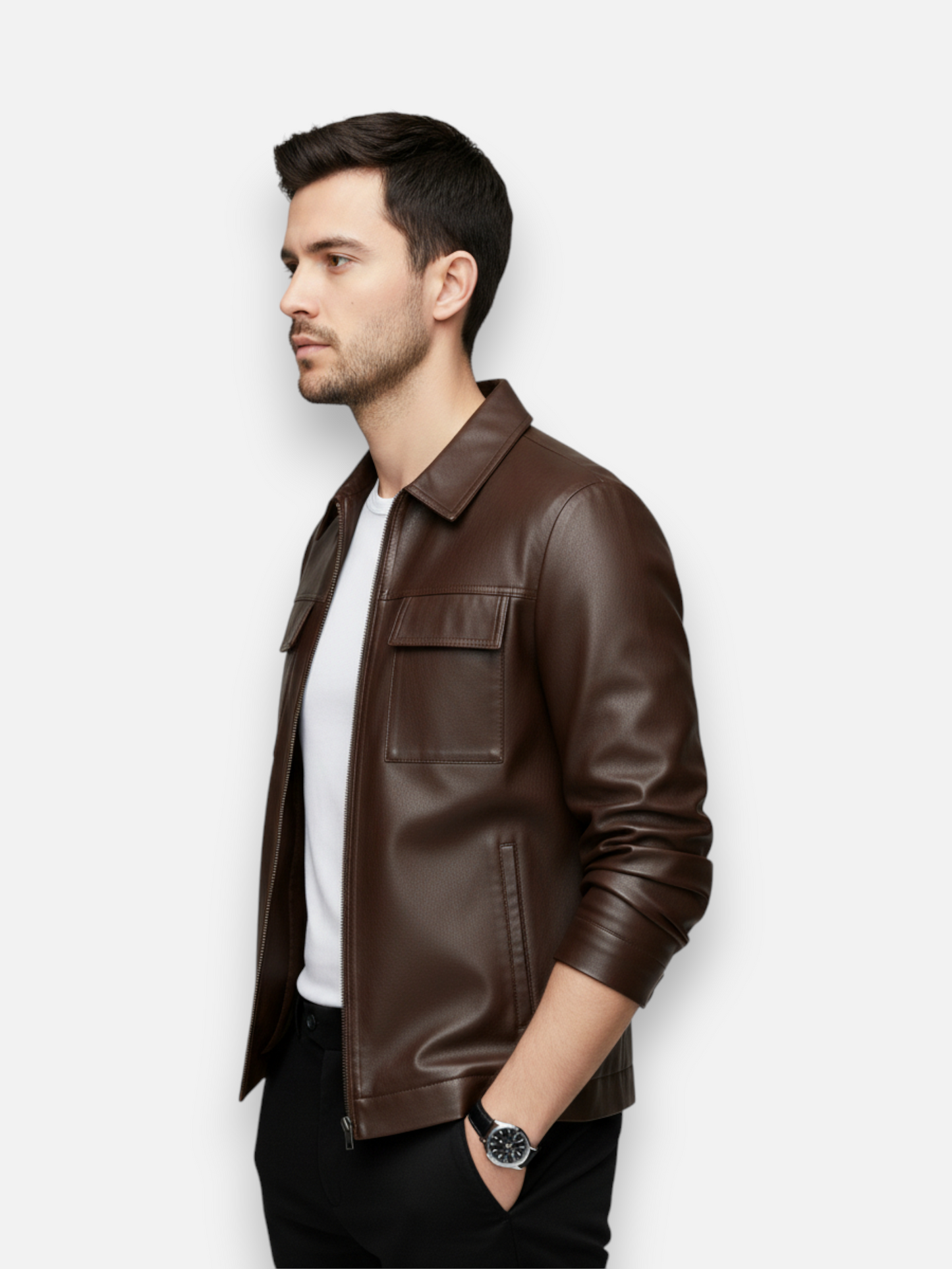 The Heritage Pilot Faux Leather Jacket