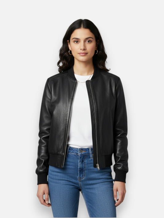 The Urbanite Bomber Faux Leather Jacket