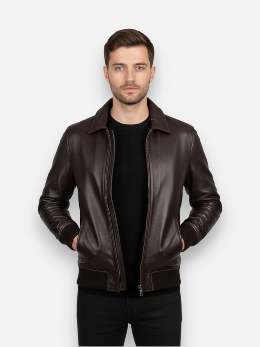 The Obsidian Navigator Faux Leather Jacket