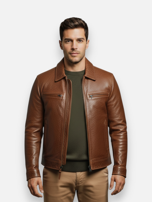 The 'Garrison' Full-Grain Leather Jacket